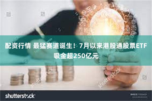 配资行情 最猛赛道诞生！7月以来港股通股票ETF吸金超250亿元